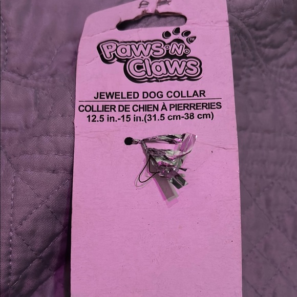 Jeweled Purple Dog Collar with Rhinestone Accents - Picture 3 of 4